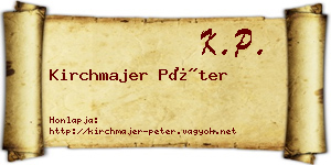 Kirchmajer Péter névjegykártya