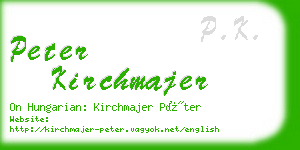 peter kirchmajer business card